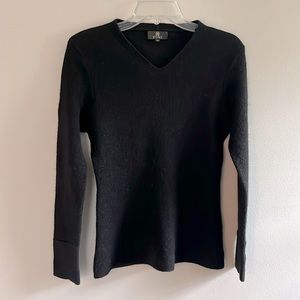 Black V-Neck Sweater